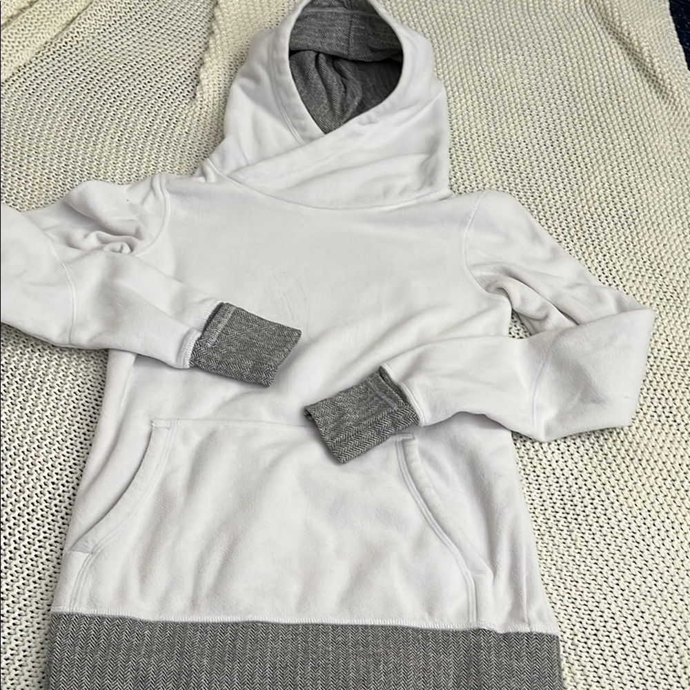 lululemon runaway fleece White with herringbone Hoodie